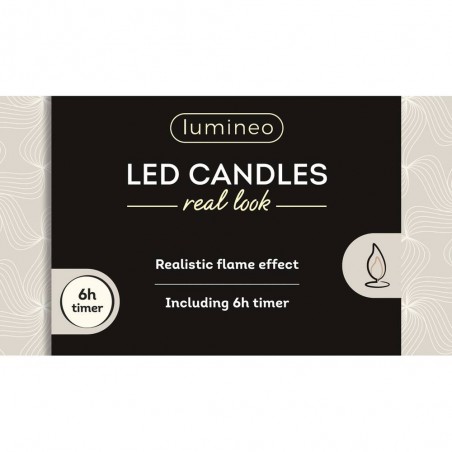 VELA LED EFECTO LLAMA 42.5X2.2CM COLOR GRIS