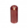 VELA LED EFECTO LLAMA 17X7.5CM COLOR BURDEOS