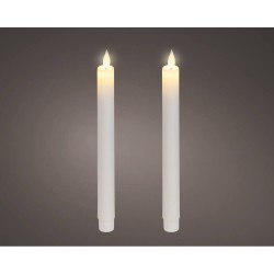 VELA LED EFECTO LLAMA  24X2.2CMCOLOR BLANCO