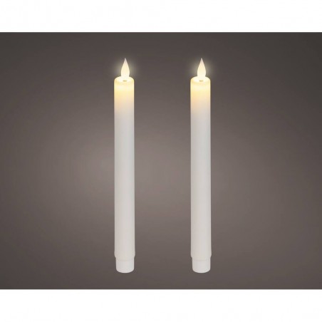 VELA LED EFECTO LLAMA  24X2.2CMCOLOR BLANCO