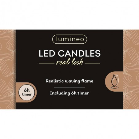 VELA LED EFECTO LLAMA 24X2.2CM COLOR BURDEOS