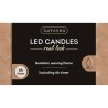 VELA LED EFECTO LLAMA 24X2.2CM COLOR BURDEOS