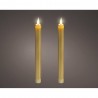 VELA LED EFECTO LLAMA 24X2.2CM COLOR ORO