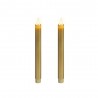 VELA LED EFECTO LLAMA 24X2.2CM COLOR ORO