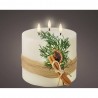 VELA LED CON DECORACIÓN 15X15CM