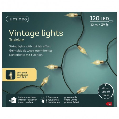 GUIRNALDA VINTAGE LED OUTDOOR 120L DORADO SUAVE