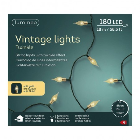 GUIRNALDA VINTAGE LED OUTDOOR 180L DORADO SUAVE