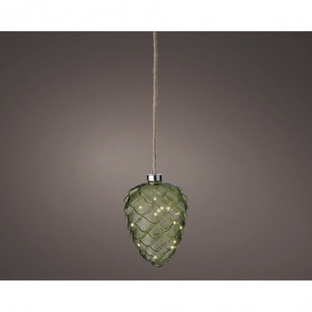 PIÑA MIRCO LED CRISTAL-VERDE D16CM-15L
