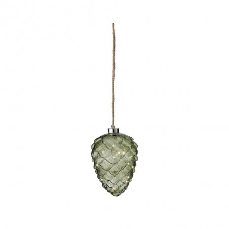 PIÑA MIRCO LED CRISTAL-VERDE D16CM-15L