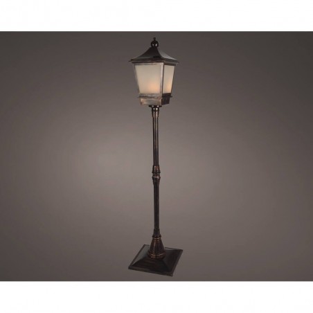 FAROLA NEGRA ANTIQUE OUTDOOR L37.50-W37.50-H185C