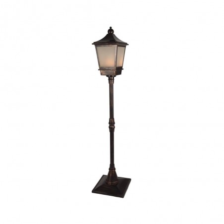 FAROLA NEGRA ANTIQUE OUTDOOR L37.50-W37.50-H185C