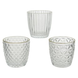 PORTAVELAS CRISTAL 3 SURTIDOS DIA7.50-H7.50CM