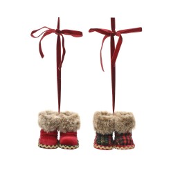 COLGANTE BOTAS SANTA L7.00-W9.00-H30.00CM