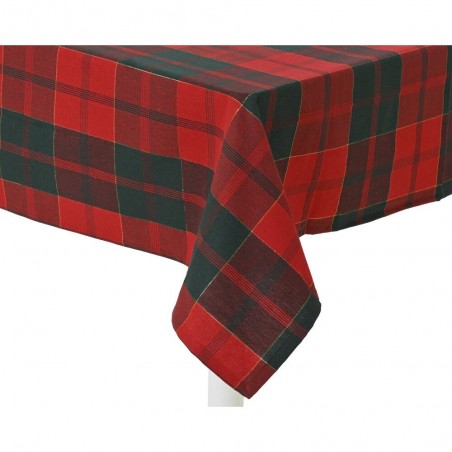 MANTEL CUADROS ROJO-VERDE L180-W140