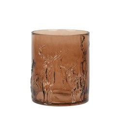 JARRON CRISTAL AMBAR RENOS DIA17.50-H21.50CM