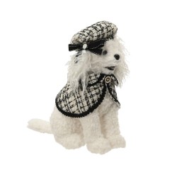 FIGURA PERRO SOMBRERO L22.00-W13.00-H32.00CM