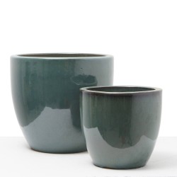 MACETA CAMPANA ORIENT GLAZED ESMERALDA