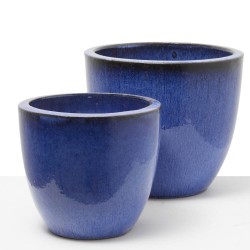 MACETA CAMPANA ORIENT GLAZED AZUL