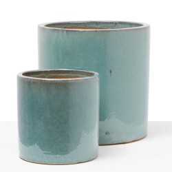 MACETA CILINDRO ORIENT GLAZED ESMERALDA