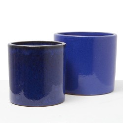 MACETA CILINDRO ORIENT GLAZED AZUL