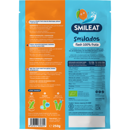 SMILADO ALBARICOQUE Y PLÁTANO ECO 250GR