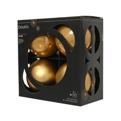 SET X 4 BOLAS CRISTAL CARAMELO D10CM