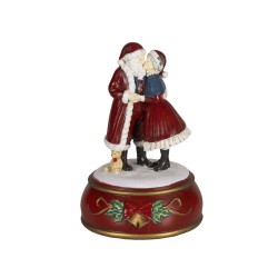 CAJA MUSICAL BESO SANTA L12.20-W12.80-H18.20CM