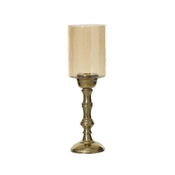 PORTAVELA AMBER&GOLD L11-W11-H38CM