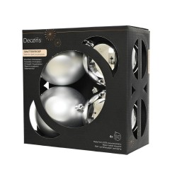 SET X 4 IRROMPIBLE PLATA MATE-BRILLANTE D10CM