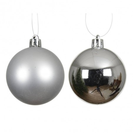 SET X 4 IRROMPIBLE PLATA MATE-BRILLANTE D10CM