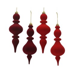 ORNAMENTO IRROMPIBLE ROJO-BURDEOS H30CM