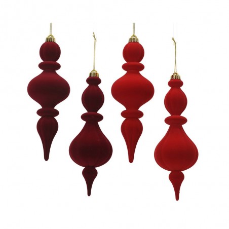 ORNAMENTO IRROMPIBLE ROJO-BURDEOS H30CM