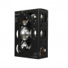 SET X 6 BOLAS CRISTAL PLATA MATE-BRILLO D8CM