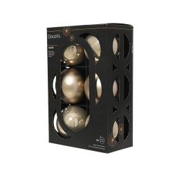 SET X 6 BOLAS CRISTAL PERLA AHUMADA MATE-BRILLO