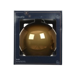 BOLA CRISTAL CARAMELO ENAMEL D15CM