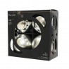 SET X 4 BOLAS CRISTAL PLATA MATE-BRILLO D10CM