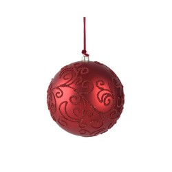 BOLA IRROMPIBLE ROJO LABRADA BRILLO D20CM