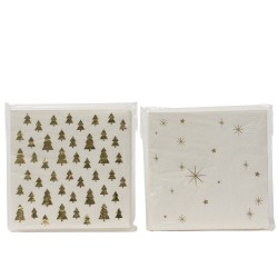 SERVILLETAS PAPEL ORO XMAS