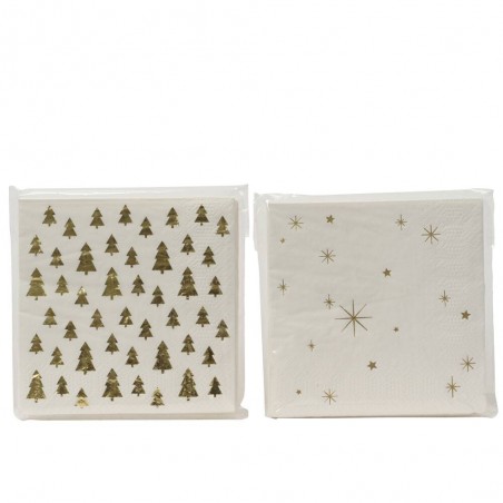 SERVILLETAS PAPEL ORO XMAS