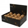 COLGANTE 3 FORMAS GLITTER CARAMELO D8CM