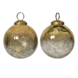 BOLA CRISTAL CRAQUELADA ORO