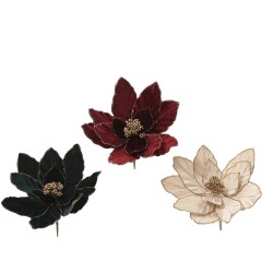 POINSETIA CLIP VELVET 2 SURTIDOS D28CM