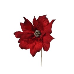 POINSETTIA VELVET ROJO DIA37.00-H63.00CM