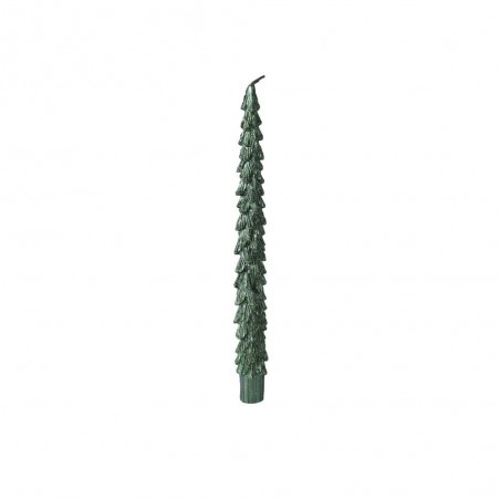 SET X2 VELA CANDELABRO LABRADO VERDE