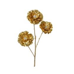 VARA FLOR3 DORADO H72CM