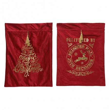 BOLSA REGALOS VELVET ROJO L1-W60-H80CM
