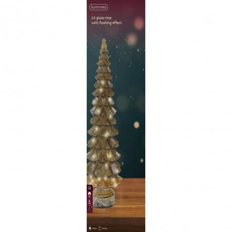 ABETO CRISTAL LED FLASHING DORADO DIA14.50-H55CM