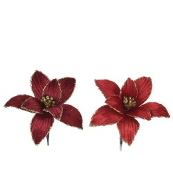 POINSETIA CLIP VELVET DIA13-H5CM