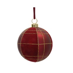 BOLA IRROMPIBLE CUADROS ROJO D8CM