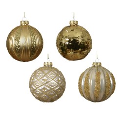 BOLA CRISTAL SHINY-ENAMEL ORO MATE D10CM